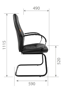 Офисное кресло CHAIRMAN 950 V LT, экокожа, черный